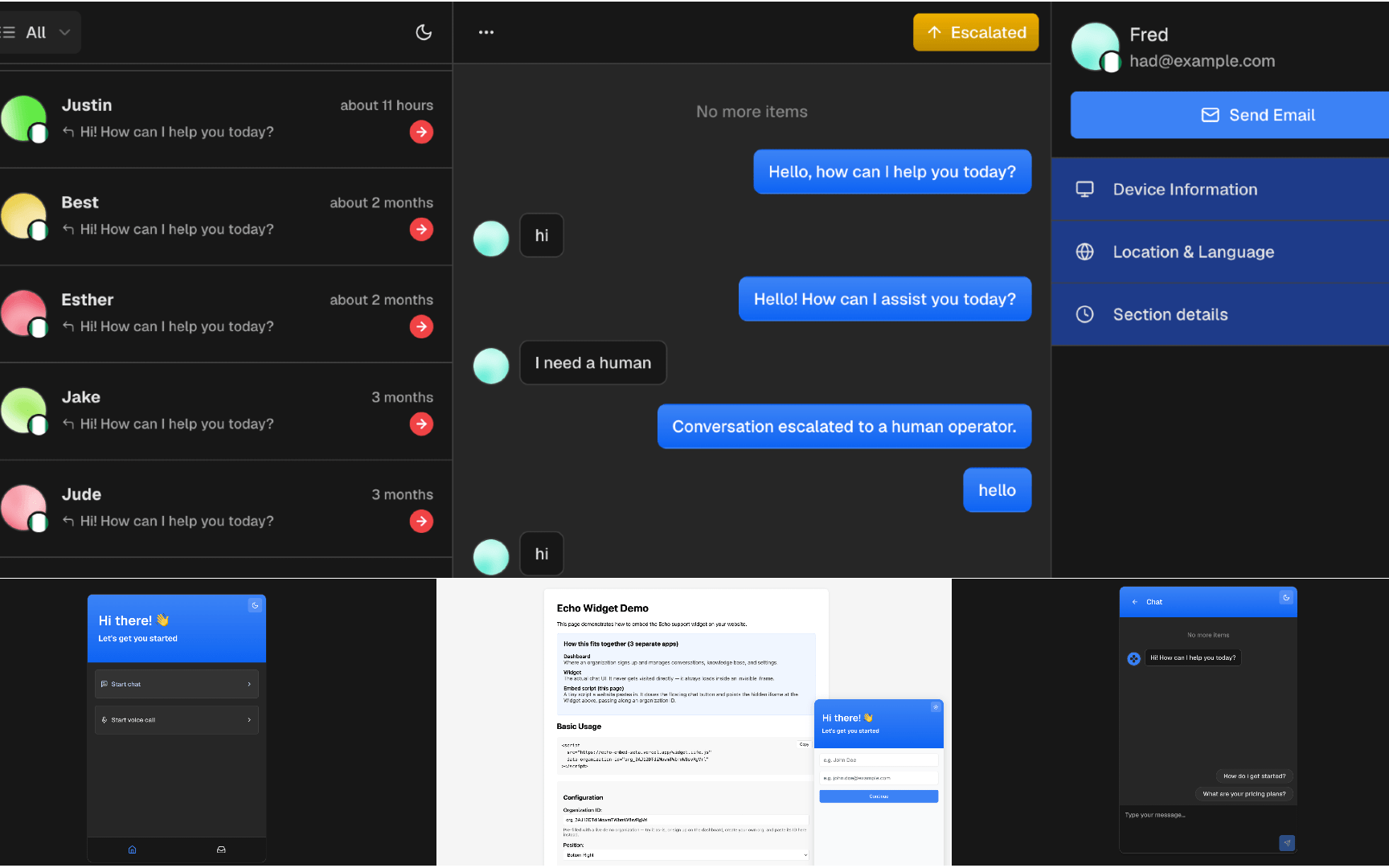 Echo: Multi-Tenant AI Support SaaS