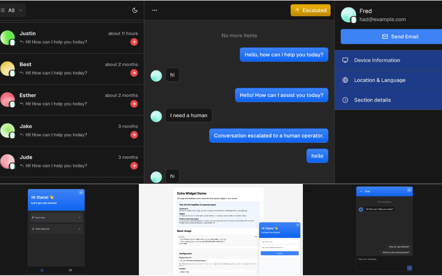 Echo: Multi-Tenant AI Support SaaS